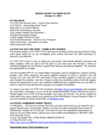 Mason County 4-H News Blast, October 21, 2020