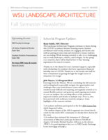 WSU Landscape Architecture, Fall 2020