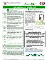 WSU Kittitas County Extension 4-H Focus, June 2021