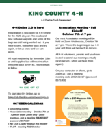 King County 4-H, October 2020