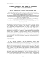 Transport Properties of High Volume Fly Ash Mortar with Various Chemical Admixtures