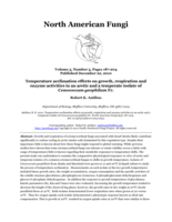 Temperature acclimation effects on growth, respiration and enzyme activities in an arctic and a temperate isolate of Cenococcum geophilum Fr