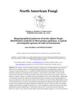 Biogeographical patterns of arctic-alpine fungi: distribution analysis of Marasmius epidryas, a typical circumpolar species of cold environments