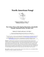 The Lichen Flora of the Spring Mountains, Humboldt-Toiyabe National Forest, Nevada, USA