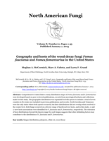 Geography and hosts of the wood decay fungi Fomes fasciatus and Fomes fomentarius in the United States