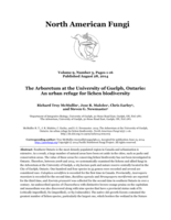 The Arboretum at the University of Guelph, Ontario: An urban refuge for lichen biodiversity