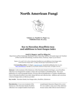 North American Fungi Key to Hawaiian Rosellinia taxa and additions to host-fungus index