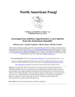 North American Fungi Leucoagaricus sabinae (Agaricaceae), a new species from the Dominican Republic