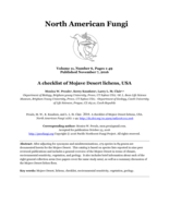 A checklist of Mojave Desert lichens, USA