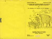 The Feeding Value of Certain Roughages and By-Products Concentrates Common to the State of Washington