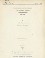 Precipitation, Temperature and Wind Movement Summary Pullman, Washington 1893-1948