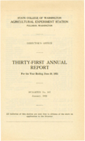 Thirty-First Annual Report for the Year Ending June 30, 1921
