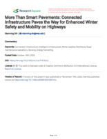 More Than Smart Pavements: Connected Infrastructure Paves the Way for Enhanced Winter Safety and Mobility on Highways