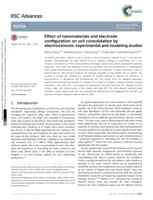 Effect of nanomaterials and electrode configuration on soil consolidation by electroosmosis: experimental and modeling studies