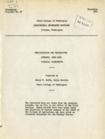 Precipitation and Temperature Summary, 1893 - 1944 Pullman, Washington