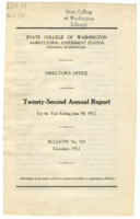 Twenty-Second Annual Report for the Year Ending June 30, 1912