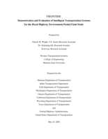FRONTIER: Demonstration and Evaluation of Intelligent Transportation Systems  for the Rural Highway Environment Pooled Fund Study
