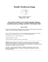 First report of white rust of Aurinia saxatilis (Alyssum saxatile) caused by Albugo candida in Washington state