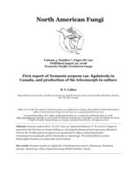 First report of Nemania serpens var. hydnicola in Canada, and production of the teleomorph in culture