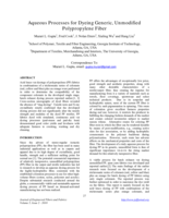 Aqueous Processes for Dyeing Generic, Unmodified Polypropylene Fiber