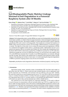Soil-Biodegradable Plastic Mulches Undergo Minimal in-Soil Degradation in a Perennial Raspberry System after 18 Months