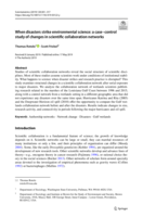When disasters strike environmental science: a case–control study of changes in scientific collaboration networks