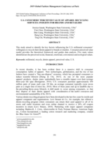 U.S. CONSUMERS’ PERCEIVED VALUE OF APPAREL RECYCLING SERVICES: INSIGHTS FOR BRANDS AND RETAILERS