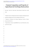 Chemical compositions and properties of lignin-based jet fuel range hydrocarbons