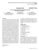 Fuel Composition Effects on Forced Ignition of Liquid Fuel Sprays