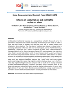 Effects of nocturnal air and rail traffic noise on sleep