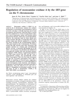 Regulation of monoamine oxidase A by the SRY gene on the Y chromosome