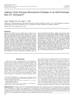Valproic acid induces monoamine oxidase A via Akt/forkhead box O1 activation