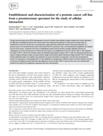 Establishment and characterization of a prostate cancer cell line from a prostatectomy specimen for the study of cellular interaction