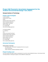 Project 036: Parametric Uncertainty Assessment for the Aviation Environmental Design Tool (AEDT)