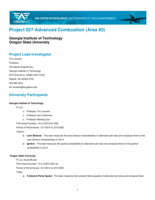 Project 027: Advanced Combustion (Area #3)