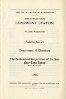 The Economical Preparation of the Sulphur-Lime Spray