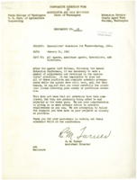 Specialists' Schedules for Winter-Spring, 1941