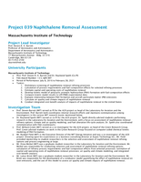 Project 039: Naphthalene Removal Assessment