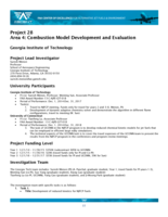 Project 028: Area 4: Combustion Model Development and Evaluation