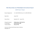 Project 017: Pilot Sleep Study near Philadelphia International Airport