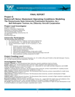 Project 006: Rotorcraft Noise Abatement Operating Conditions Modeling