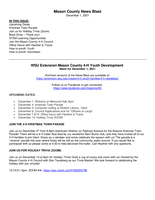 Mason County 4-H News Blast, December 1, 2021