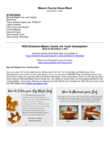 Mason County 4-H News Blast, November 3, 2021