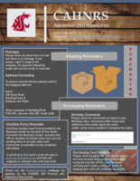 CAHNRS Business Center Newsletter, November 2021