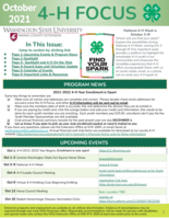 WSU Yakima County Extension 4-H Focus, October 2021