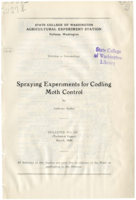Spraying Experiments for Codling Moth Control (Technical Paper)