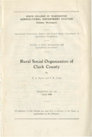 Rural Social Organization of Clark County