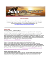 Solar Newsbriefs, September 2, 2021