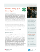 Pierce County 4-H Clover Report News and Announcements, October 2021