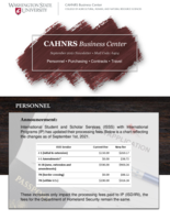 CAHNRS Business Center Newsletter, September 2021
